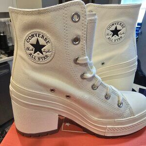 Converse Chuck 70 De Luxe Heel Shoe White Chunky Platform Women 9 A05348C New